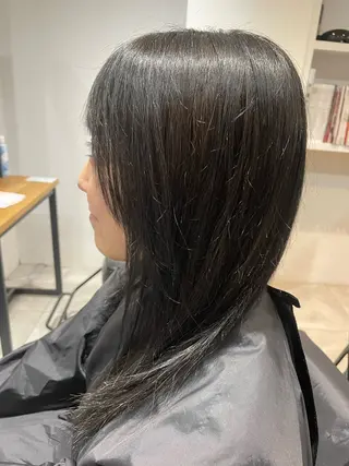 セミロング 無料カットモデル 森田柊🐺のヘアスタイル