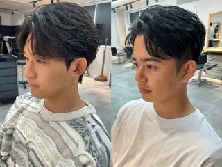 パーマ メンズ フェザーパーマ/韓国 /メンズカット保立のヘアスタイル