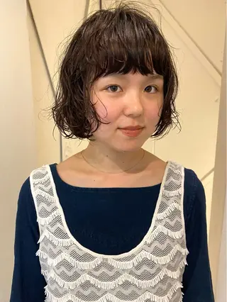 ショート パーマ 森貴裕/ベージュ/ パーマ/オリーブのヘアスタイル