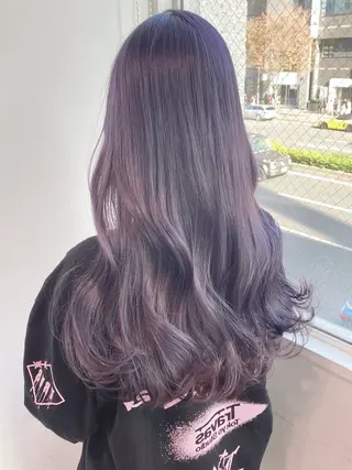 ロング カラー ヘアアレンジ トレンドモテカラー 🩷色落ちまで可愛くのヘアスタイル