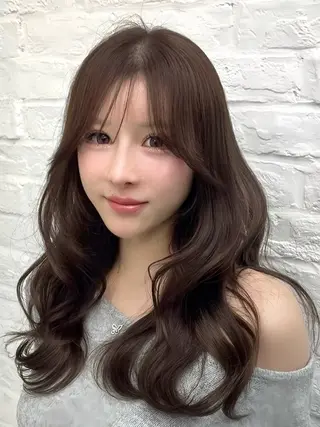 セミロング カラー パーマ ヘアアレンジ 韓国ヘア×顔まわり 🇰🇷和知拓郎のヘアスタイル