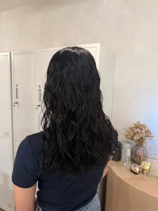 ロング パーマ 水田 帆波のヘアスタイル