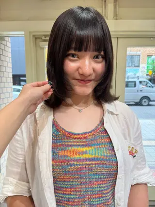 ミディアム 阿部 ことみのヘアスタイル