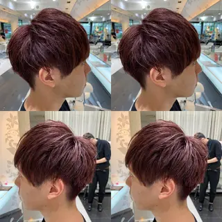 ショート カラー メンズ 赤み消しカラー /透明感カラー 上長のヘアスタイル