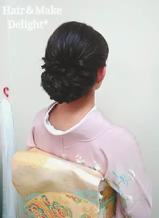 ミディアム ヘアアレンジ Hair&Make  Delight*のヘアスタイル