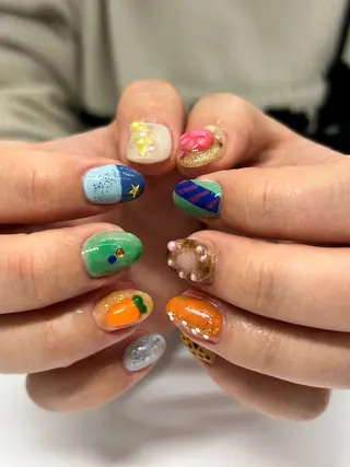 ネイル プライベートネイルサロンone nail所属・one nail 【カラフル/個性派】のネイルデザイン