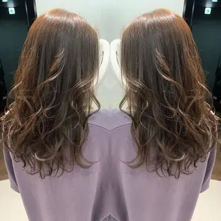 セミロング カラー ヘアアレンジ Merci メルシー 福岡、今泉のヘアスタイル