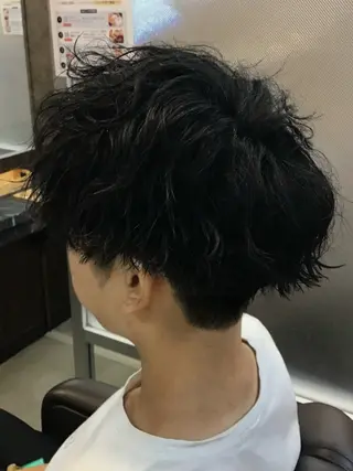 ショート パーマ メンズ メンズパーマ特化 カバヤマ　リョウのヘアスタイル