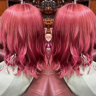 ミディアム カラー 👑派手髪/カット 👑ANRYのヘアスタイル