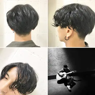 ショート パーマ メンズ "PEPPU "所属・派手髪、ハイトーン ショートヘアShinのヘアスタイル