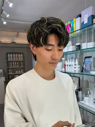 カラー メンズ je suis heureuse所属・ハイライトカラー 🌀ゆい❣️のヘアスタイル