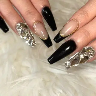 ロング LaLa Peach 崎原のネイルデザイン