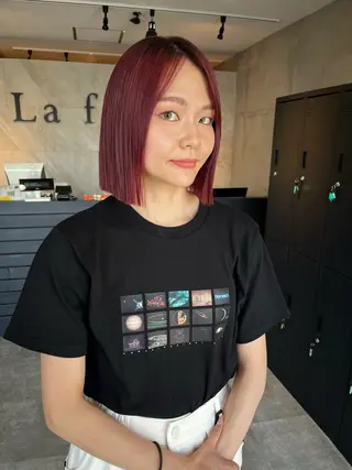 ミディアム カラー La fith hair lily加古川店所属・原満里奈/東加古川 /透け感カラー🫧のヘアスタイル