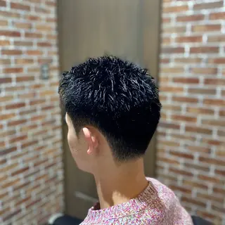 ショート カラー パーマ メンズ キッズ BARBER SHOP SUBARU men'sgrooming所属・下村 央志のヘアスタイル