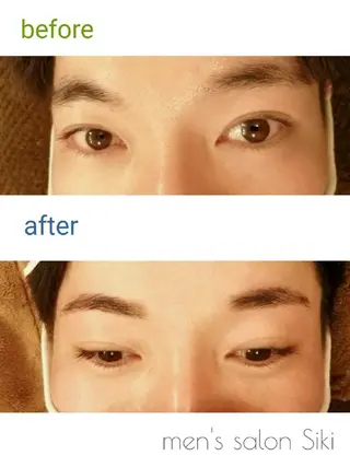 メンズ マツエク・マツパ 口コミ高評価🌠眉と まつ毛の専門MIKIのマツエク・マツパデザイン