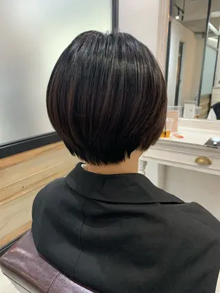 ショート カラー ヘアアレンジ kei/透明感カラー /ベージュ/髪質改善のヘアスタイル