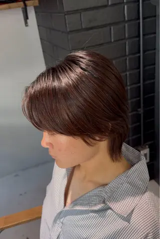 ショート メンズ men's salon gaudi 高槻店所属・曲がる縮毛矯正/ 波巻きパーマ/川岸のヘアスタイル