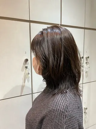 ミディアム カラー ボブ/ショート/金田 夏葵のヘアスタイル