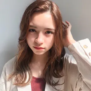 ロング カラー JURI🤎 ワンカールレイヤーのヘアスタイル