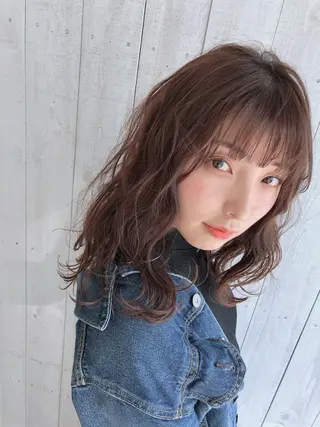 ロング 1%【横浜】 髪質改善&ケアカラーのヘアスタイル