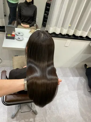 ロング 髪質改善×縮毛矯正 Core 片山健太のヘアスタイル