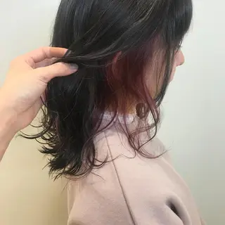 ミディアム カラー riho/ブリーチ/ デザインカラー/辻堂のヘアスタイル