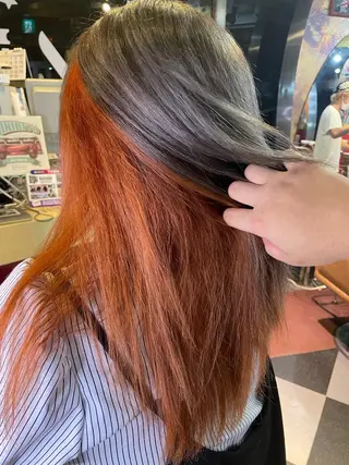 ミディアム 👑派手髪/カット 👑ANRYのヘアスタイル