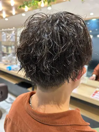 ミディアム パーマ メンズ 💈メンズ特化 美容師サキ💈のヘアスタイル