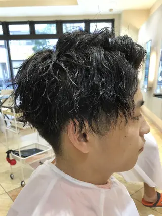 メンズ パーマ 天野 直美のヘアスタイル