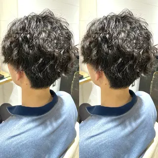 パーマ メンズ 髪改カラー/メンズ カット🪭スズキマリのヘアスタイル