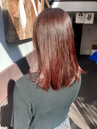 セミロング カラー HAIR BASE ZAWAWA所属・レイヤー/ブリーチ| 特殊パーマ/赤澤のヘアスタイル