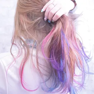 セミロング カラー ハイトーンカラー RYUのヘアスタイル