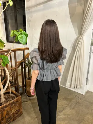 ロング カラー レイヤーカット/髪質 改善✨/藤田侑花のヘアスタイル