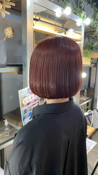 ミディアム カラー 菊地 紗矢のヘアスタイル