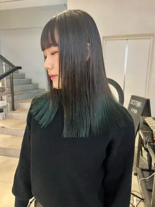 セミロング カラー 顔周りカット/透明感 カラー✂️MEIのヘアスタイル