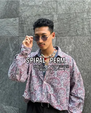 セミロング パーマ メンズ パーマ職人 渡邊　優雅のヘアスタイル