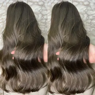 ロング カラー ヘアアレンジ 色気グレージュ 🤍kosuke🤍のヘアスタイル