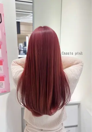 カラー 💕暖色カラー/ボブ /ピンク💕のヘアスタイル