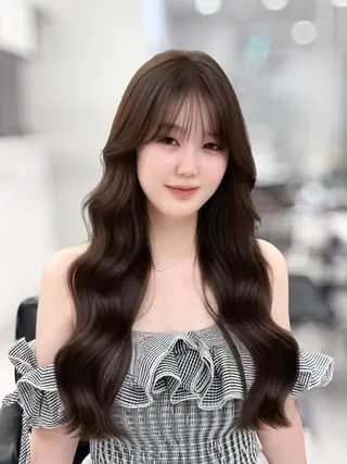 ロング カラー 韓国ガーリーヘア🎀 Sayaka🤍のヘアスタイル