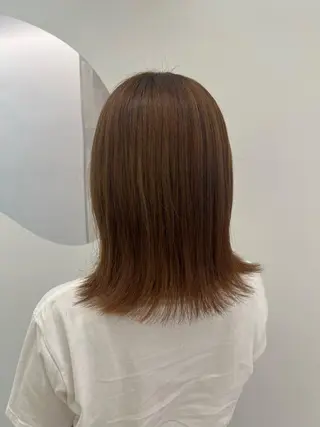 セミロング カラー 韓国ヘア☁️ mitsukiのヘアスタイル