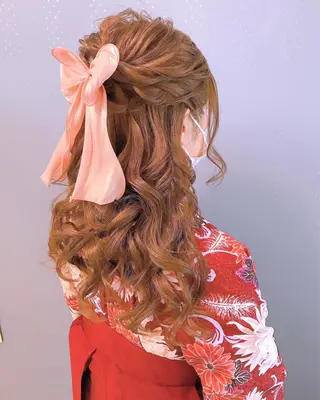 セミロング ヘアアレンジ 《カメレオン》 西田美輝のヘアスタイル