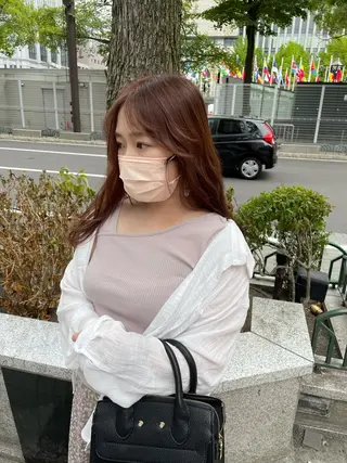 セミロング カラー 髪質改善美容室Lust所属・美容室Lust💚 嶋崎 鷹のヘアスタイル