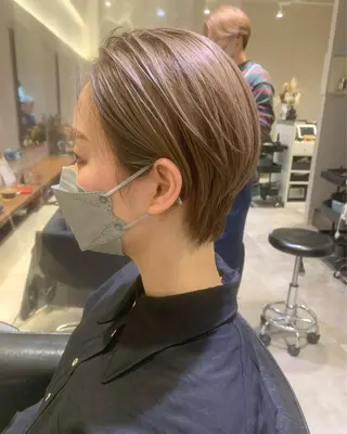 ショート 🫧韓国ヘア 透明感 カラー🫧福田 楓のヘアスタイル
