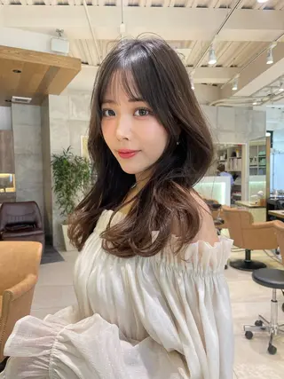 ロング カラー パーマ ヘアアレンジ 【くせ毛解消】縮毛 髪質改善✨たくみ✨のヘアスタイル