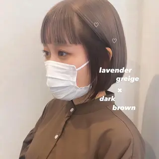 ミディアム カラー 北山 巴奈のヘアスタイル