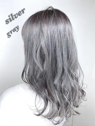 カラー フェザーパーマ/ ダブルカラー/藤田のヘアスタイル