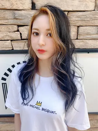 ロング カラー 深沢 秀のヘアスタイル