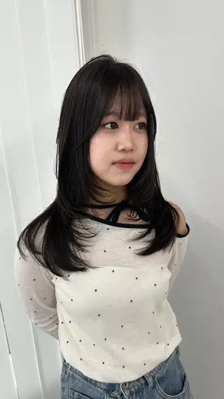 セミロング タマシロカリン /カットモデル❤️のヘアスタイル