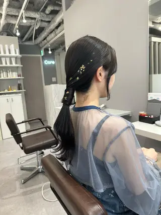 セミロング 韓国風✨髪質改善✨ 縮毛矯正✨松浦知奈美のヘアスタイル