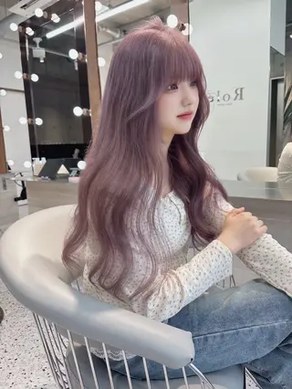 ロング カラー 韓国ヘア×髪質改善 サロンmareのヘアスタイル